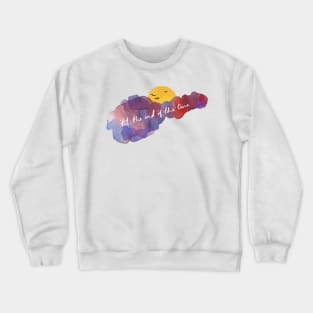 Cap and Buck, a watercolour sunset Crewneck Sweatshirt